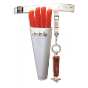 Dick Messerköcher für 4 Messer und mit Gürtel und Stahlhalteriemen